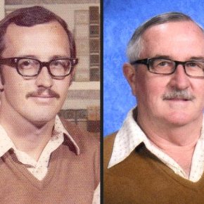 Teacher wears same outfit in yearbook photo…for 40 years